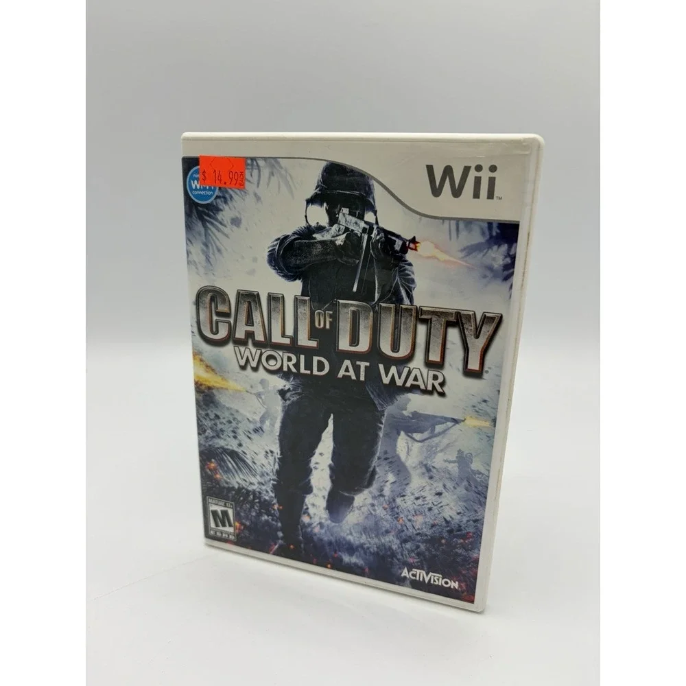 Call of Duty: World at War (Nintendo Wii, 2008 Video Game Shooter) Disc + Case